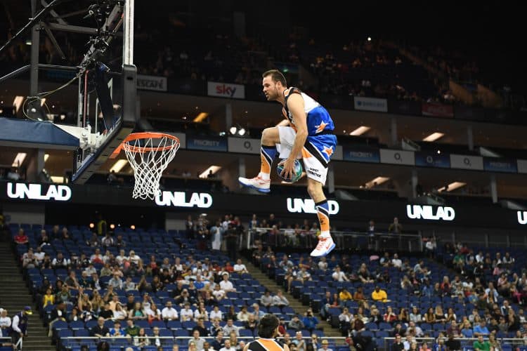 Rider dunk in england