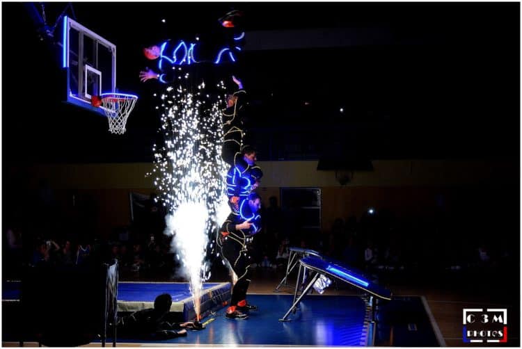 LED show basket acrobatique