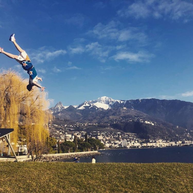 Acrobatic basketball best in the world dunk team