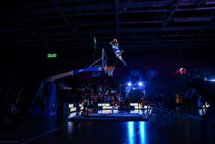 Acrobatic basketball best in the world dunk team