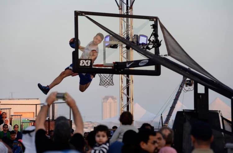 acrobatic basketball in Doha