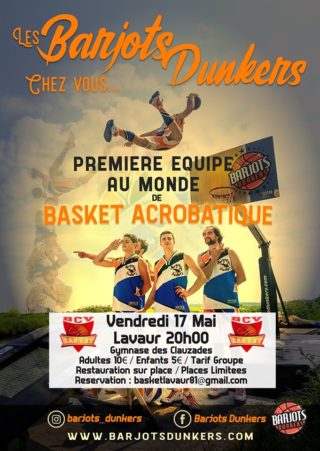 Affiche de basket acrobatique