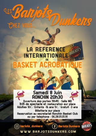 Affiche Barjots dunkers Ronchin Basket acrobatique
