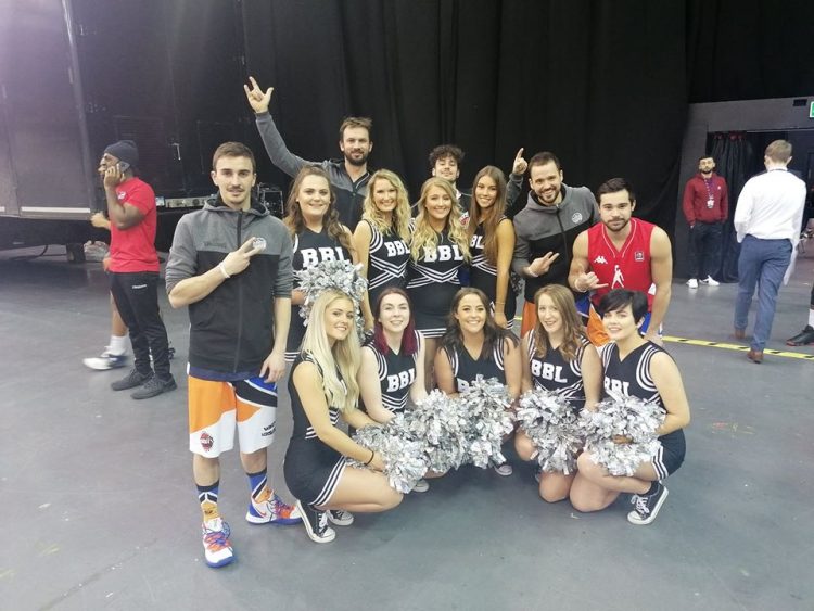 Acrobatic basketball team BBL Dunkers in Glasgow