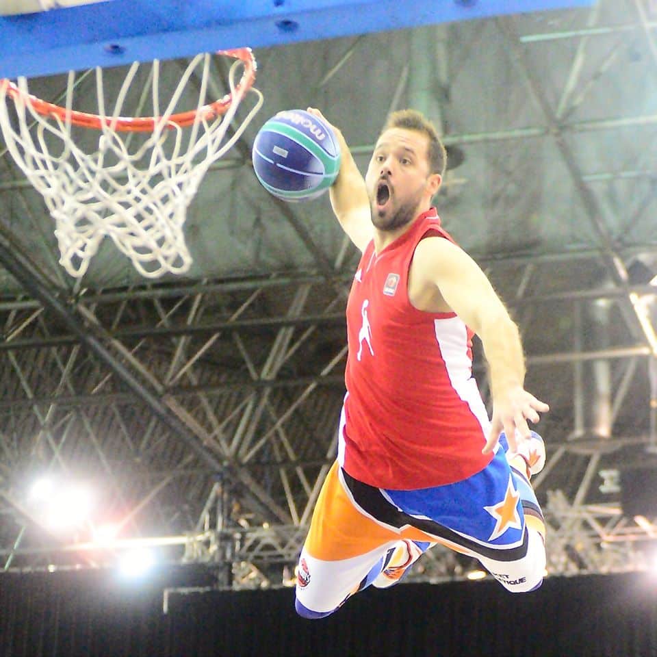 Acrobatic basketball team BBL Dunkers in Glasgow