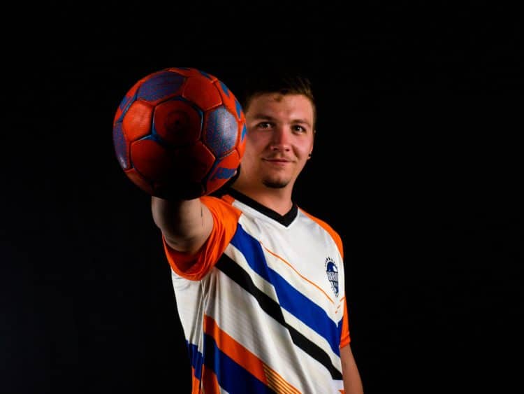 Shooting photo individuel de l'équipe de handball acrobatique