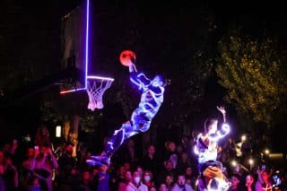 Show d'été led Barjots Dunkers au camping