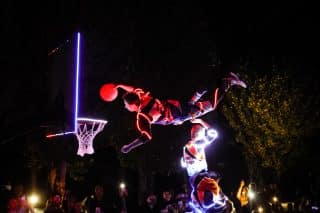 Show d'été led Barjots Dunkers au camping