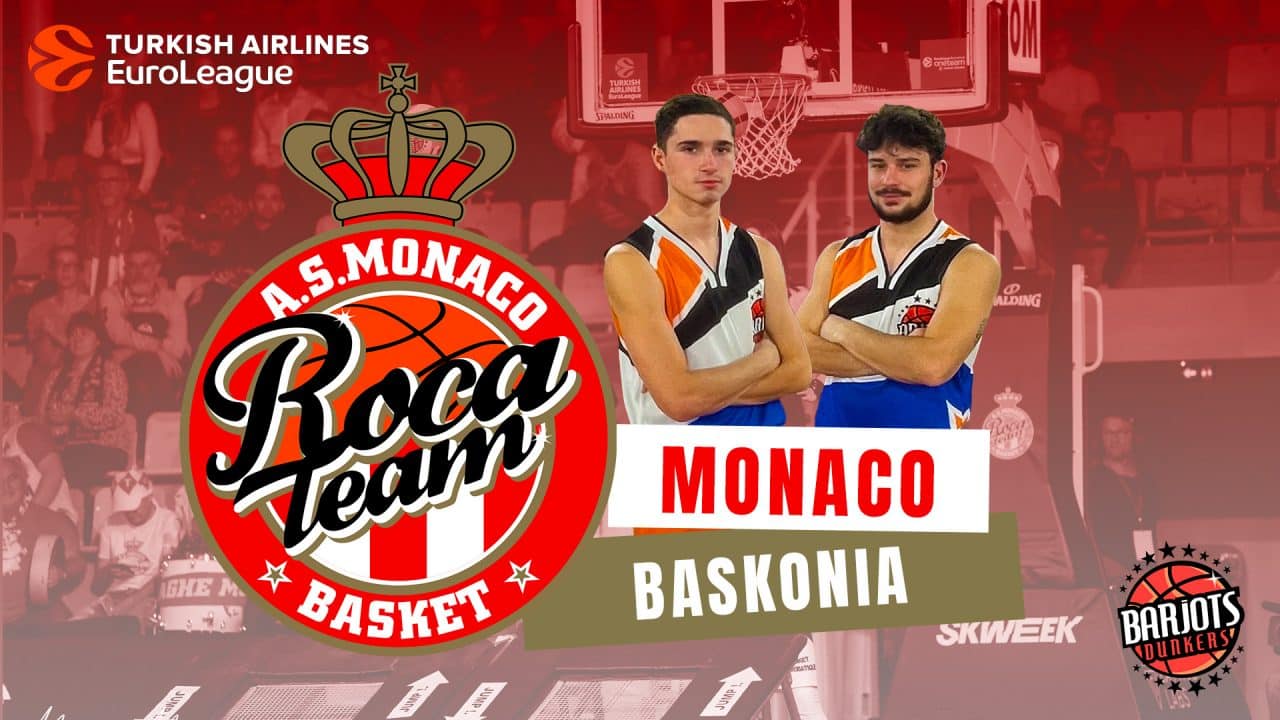 Visuel des Barjots Dunkers lors du match d'EuroLeague opposant l'AS Monaco à Baskonia