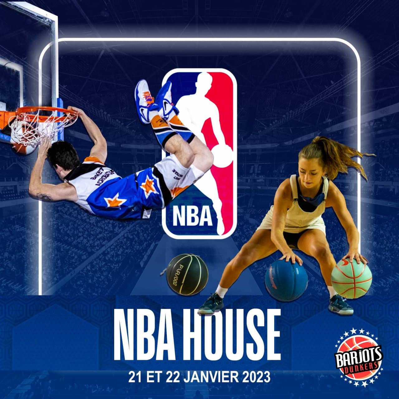 Visuel des Barjots Dunkers lors de l'événement NBA House