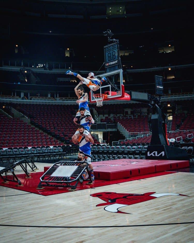 Photo du show Barjots Dunkers chez les Chicago Bulls, équipe NBA de Chicago