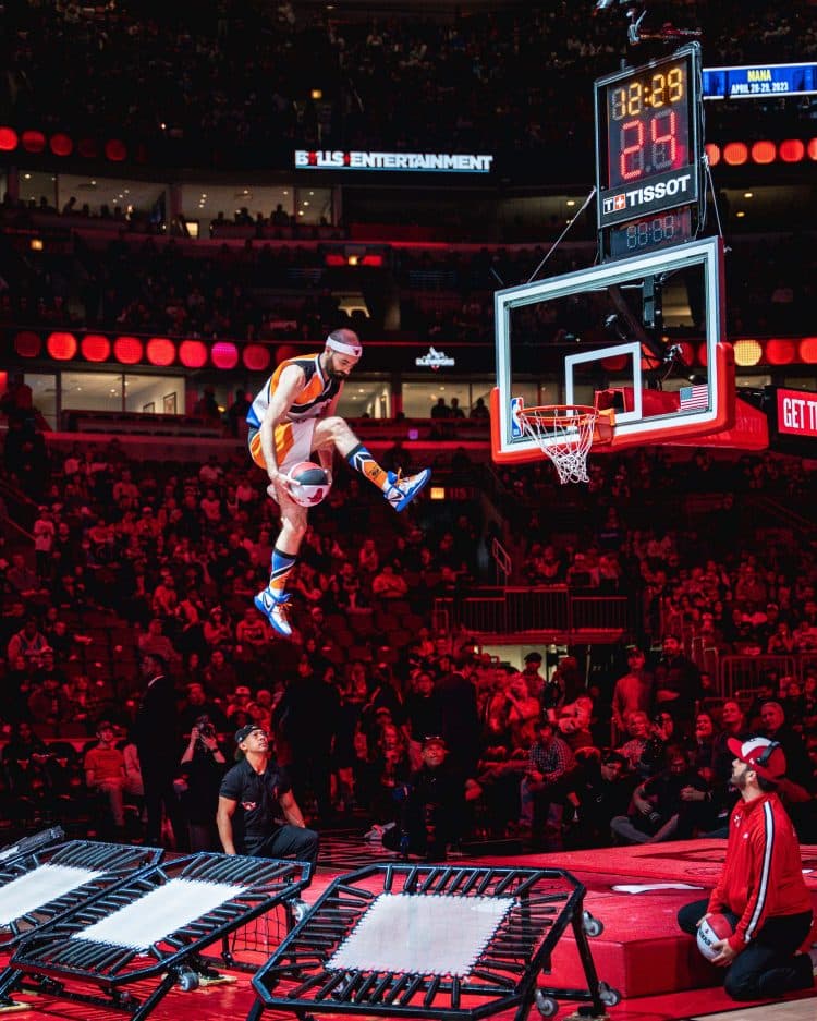 Photo du show Barjots Dunkers chez les Chicago Bulls, équipe NBA de Chicago