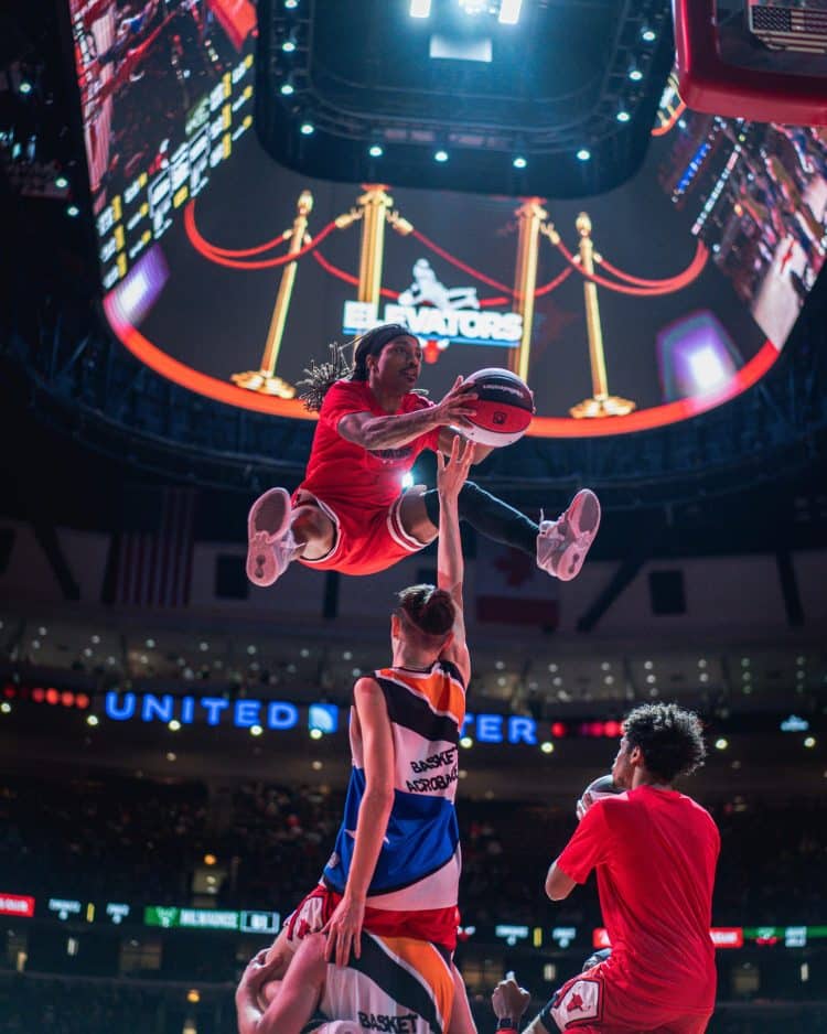 Photo du show Barjots Dunkers chez les Chicago Bulls, équipe NBA de Chicago