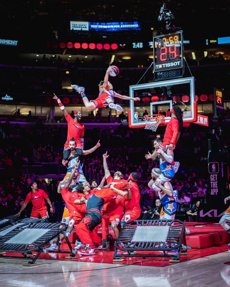 Photo du show Barjots Dunkers chez les Chicago Bulls, équipe NBA de Chicago