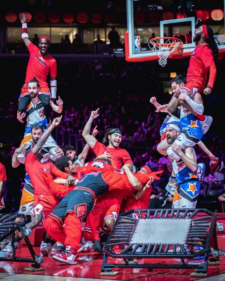 Photo du show Barjots Dunkers chez les Chicago Bulls, équipe NBA de Chicago