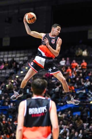 british basketball show - semi final british league - dunk show